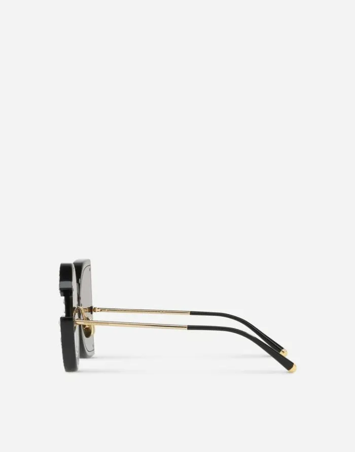 Dolce and Gabbana Icons Women DG Glitter Sunglasses Black Dolce and Gabbana Icons Women DG Glitter Sunglasses Black