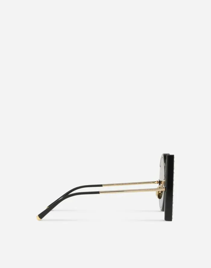 Dolce and Gabbana Icons Women DG Glitter Sunglasses Black Dolce and Gabbana Icons Women DG Glitter Sunglasses Black
