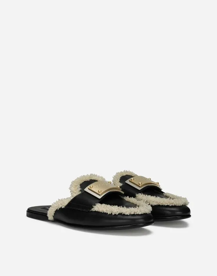 Dolce and Gabbana Loafers And Moccasins Men Calfskin Mules Multicolor