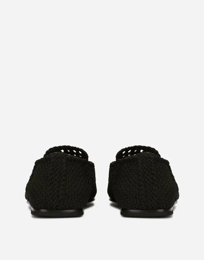 Dolce and Gabbana Loafers And Moccasins Men Crochet Slippers Black Dolce and Gabbana Loafers And Moccasins Men Crochet Slippers Black