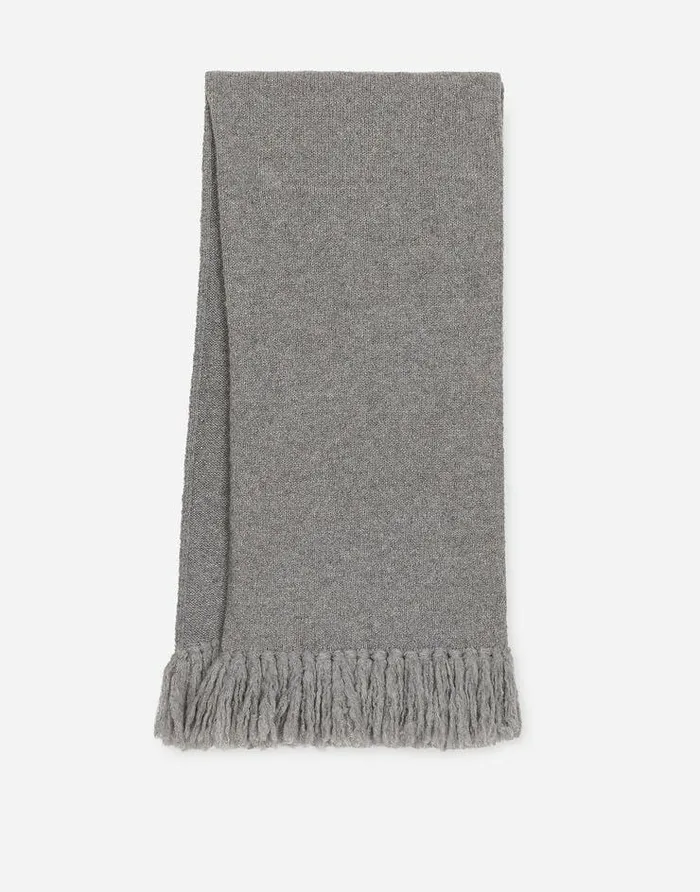 Dolce and Gabbana Scarves And Silks Men Stretch Technical Wool Knit Scarf Grey