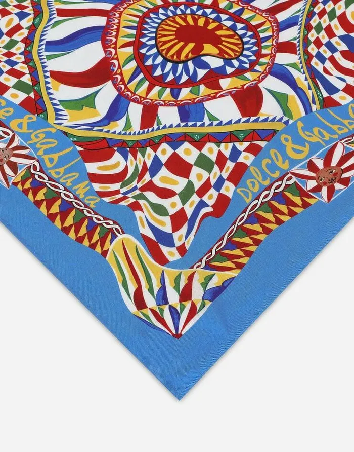 Dolce and Gabbana Scarves And Silks Women Carrettoprint Twill Scarf 50 X 50 Multicolor Dolce and Gabbana Scarves And Silks Women Carrettoprint Twill Scarf 50 X 50 Multicolor