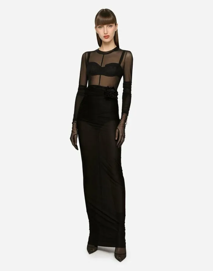 Dolce and Gabbana Shirts And Tops Women KIM DOLCEandGABBANA Tulle Top Black Dolce and Gabbana Shirts And Tops Women KIM DOLCEandGABBANA Tulle Top Black