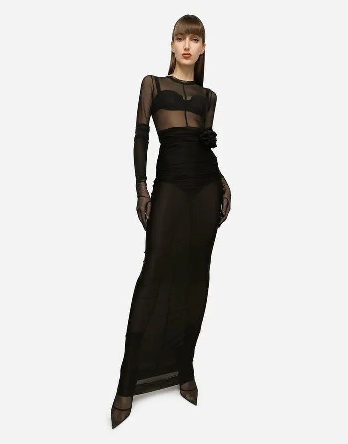 Dolce and Gabbana Shirts And Tops Women KIM DOLCEandGABBANA Tulle Top Black Dolce and Gabbana Shirts And Tops Women KIM DOLCEandGABBANA Tulle Top Black