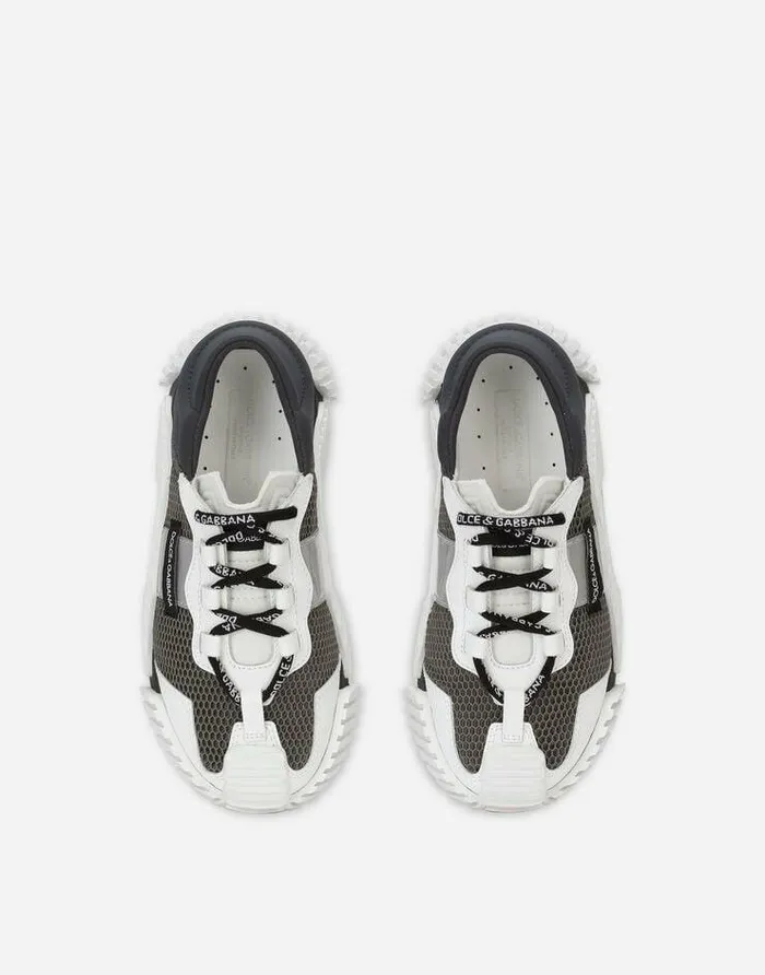 Dolce and Gabbana Shoes 2438 Children Mixedmaterials NS1 Slipon Sneakers Grey Dolce and Gabbana Shoes 2438 Children Mixedmaterials NS1 Slipon Sneakers Grey