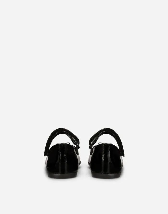 Dolce and Gabbana Shoes For First Steps 1926 Children Patent Leather Mary Jane Ballet Flats Black Dolce and Gabbana Shoes For First Steps 1926 Children Patent Leather Mary Jane Ballet Flats Black