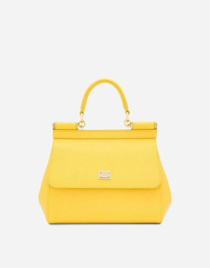 Dolce and Gabbana Shoulder And Crossbody Bags Women Medium Sicily Handbag Yellow