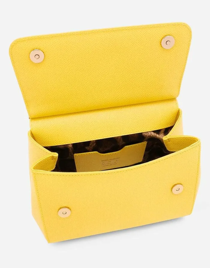 Dolce and Gabbana Shoulder And Crossbody Bags Women Medium Sicily Handbag Yellow Dolce and Gabbana Shoulder And Crossbody Bags Women Medium Sicily Handbag Yellow