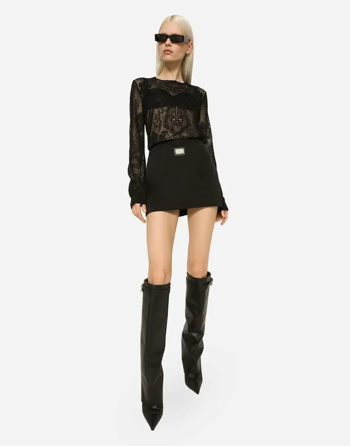 Dolce and Gabbana Skirts Women Short Ottoman Skirt With DolceandGabbana Tag Black Dolce and Gabbana Skirts Women Short Ottoman Skirt With DolceandGabbana Tag Black