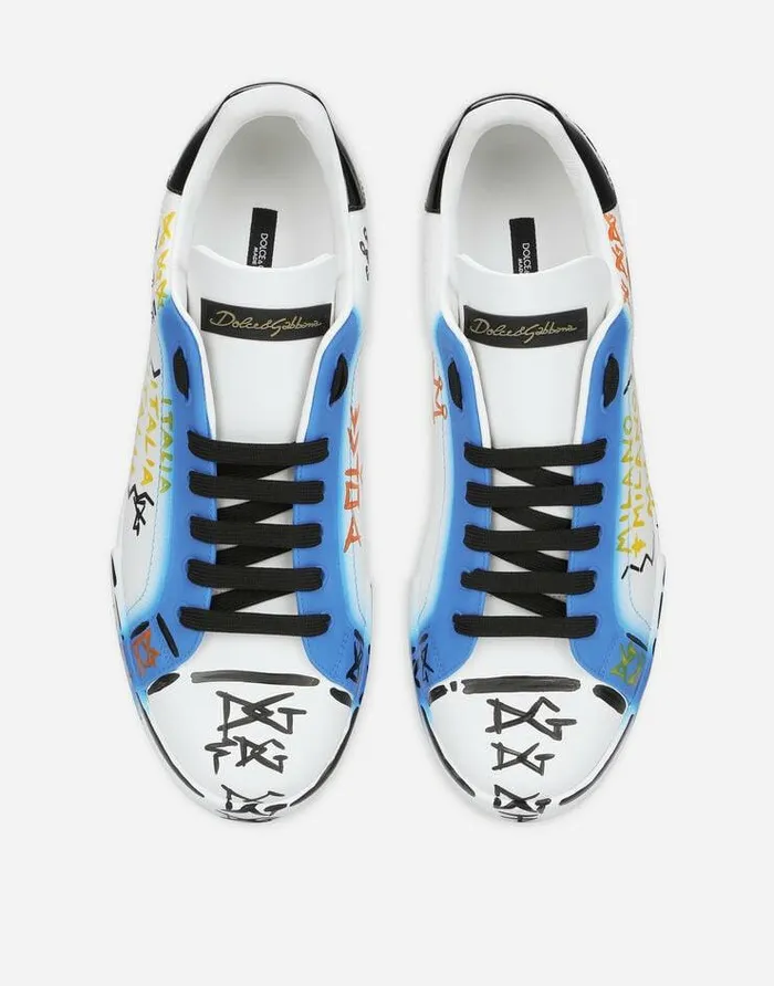 Dolce and Gabbana Sneakers Men Limited Edition Portofino Sneakers Multicolor Dolce and Gabbana Sneakers Men Limited Edition Portofino Sneakers Multicolor