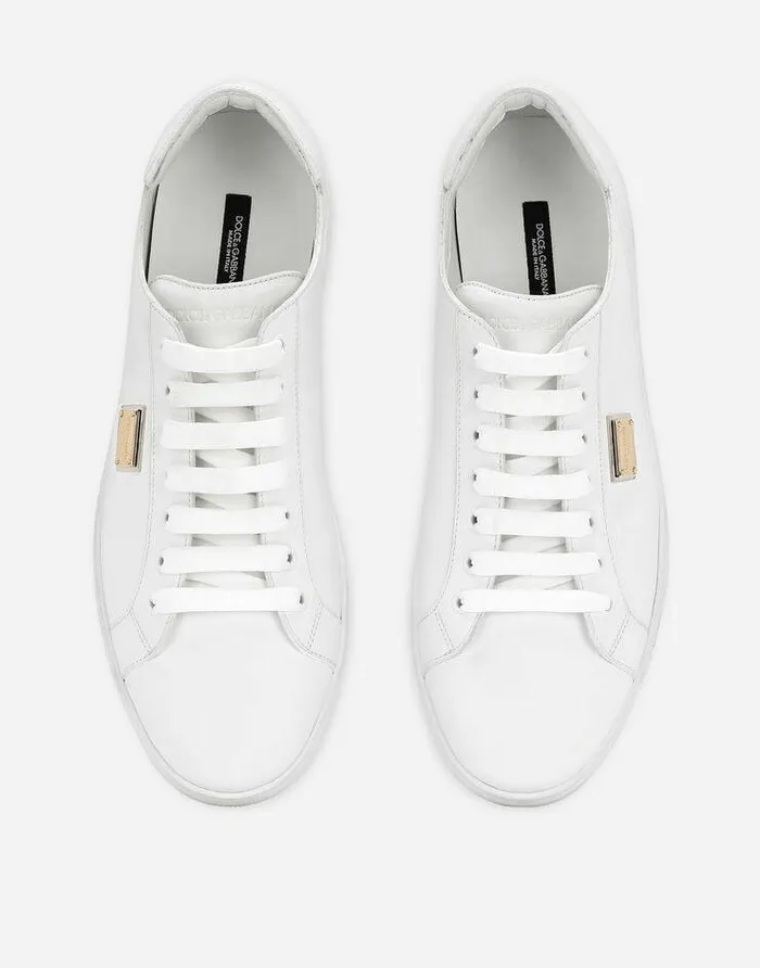 Dolce and Gabbana Sneakers Men Saint Tropez Calfskin Sneakers White Dolce and Gabbana Sneakers Men Saint Tropez Calfskin Sneakers White