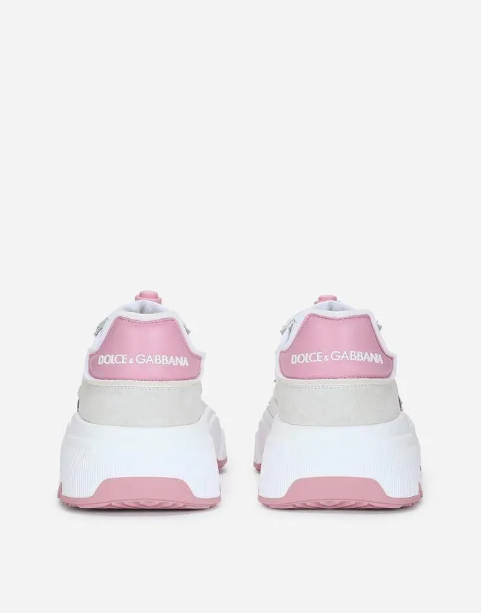Dolce and Gabbana Sneakers Women Mixedmaterial Daymaster Sneakers With DG Logo Patch Multicolor