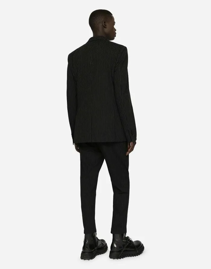 Dolce and Gabbana Suits And Blazers Men Pinstripe Stretch Jersey Jacket Multicolor Dolce and Gabbana Suits And Blazers Men Pinstripe Stretch Jersey Jacket Multicolor