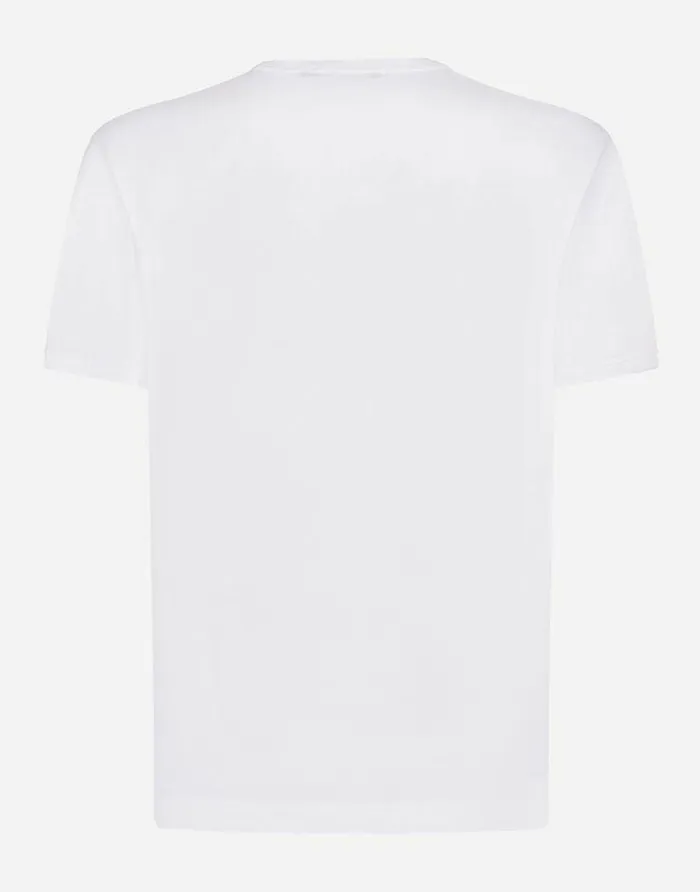 Dolce and Gabbana TShirts And Polos Men Cotton Tshirt With Embroidery White