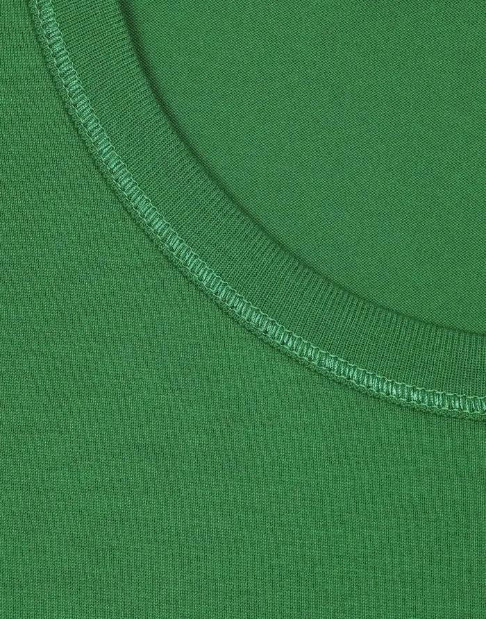 Dolce and Gabbana TShirts And Polos Men Cotton Tshirt With Logoed Plaque Green
