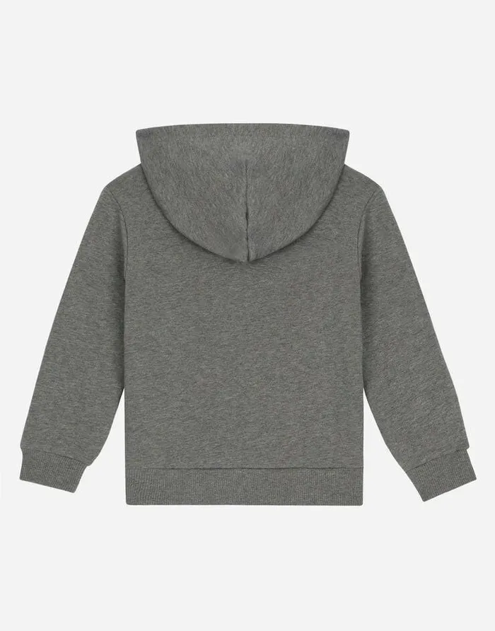 Dolce and Gabbana TShirts And Sweatshirts Children Zipup Hoodie With Logo Tag Grey Dolce and Gabbana TShirts And Sweatshirts Children Zipup Hoodie With Logo Tag Grey