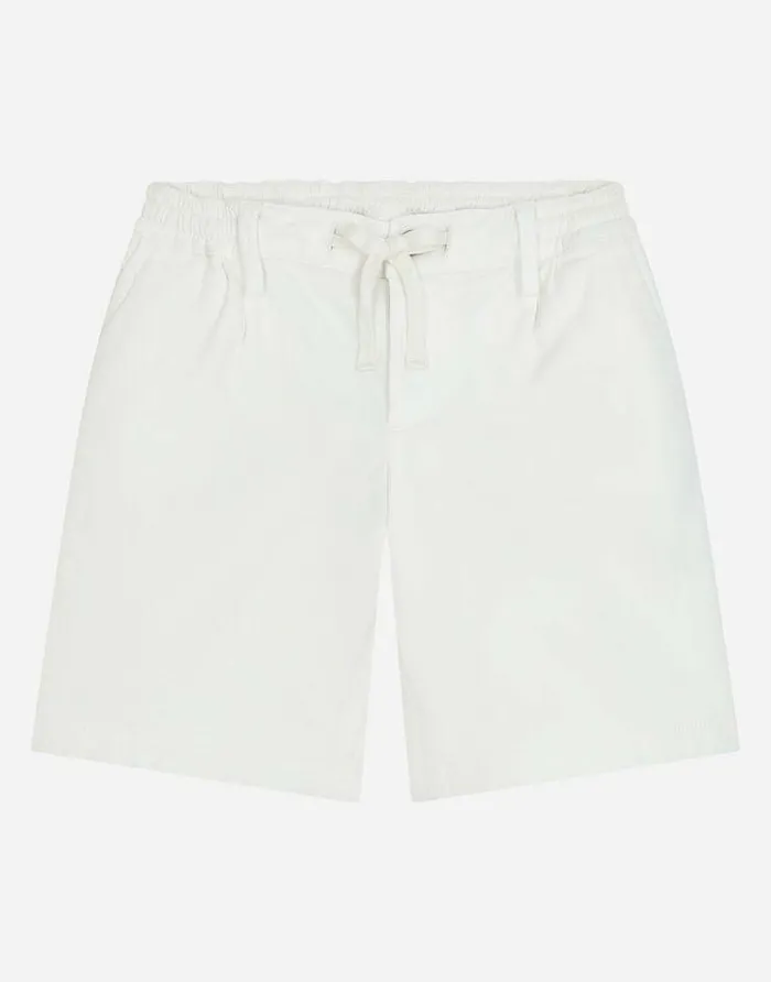 Dolce and Gabbana Trousers And Shorts Children Garmentdyed Gabardine Shorts White