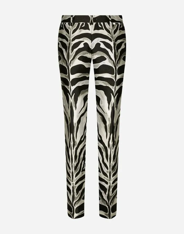 Dolce and Gabbana Trousers And Shorts Men Lam Jacquard Pants With Zebra Design Multicolor Dolce and Gabbana Trousers And Shorts Men Lam Jacquard Pants With Zebra Design Multicolor