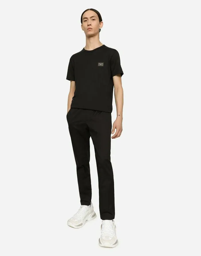 Dolce and Gabbana Trousers And Shorts Men Stretch Cotton Jogging Pants With Tag Blue Dolce and Gabbana Trousers And Shorts Men Stretch Cotton Jogging Pants With Tag Blue