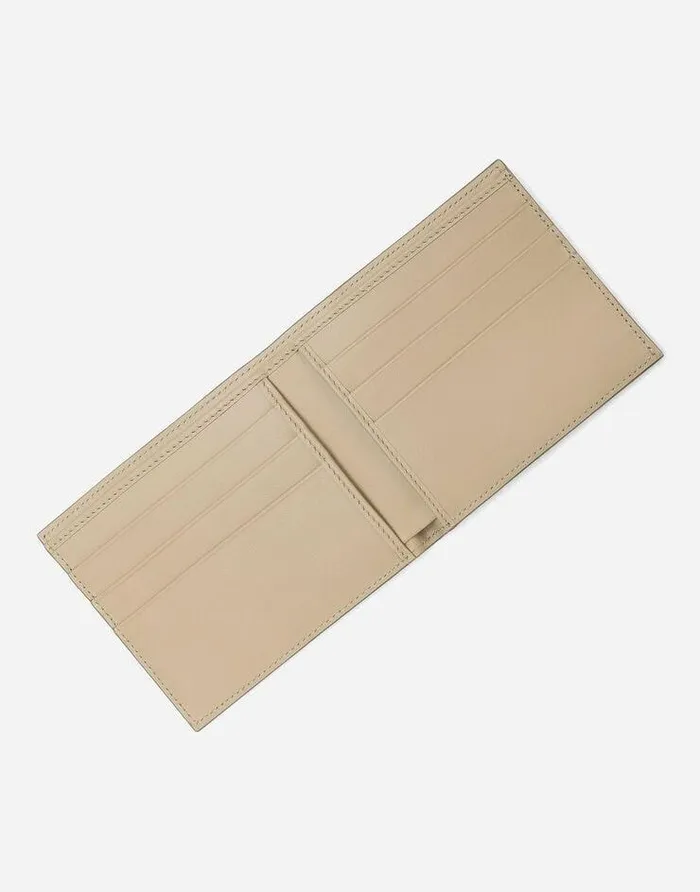 Dolce and Gabbana Wallets And Small Leather Goods Men Calfskin Bifold Wallet With Logo Beige Dolce and Gabbana Wallets And Small Leather Goods Men Calfskin Bifold Wallet With Logo Beige