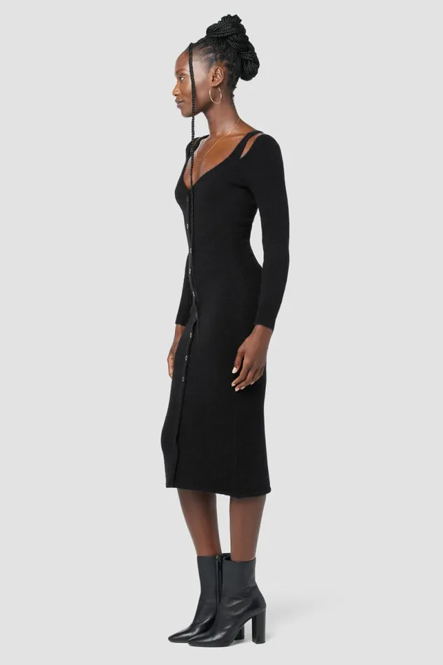 Dresses and Jumpsuits Women Hudson Jeans Melange Dress Black Dresses and Jumpsuits Women Hudson Jeans Melange Dress Black