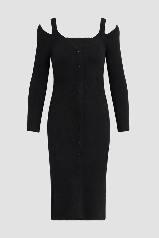 Dresses and Jumpsuits Women Hudson Jeans Melange Dress Black Dresses and Jumpsuits Women Hudson Jeans Melange Dress Black