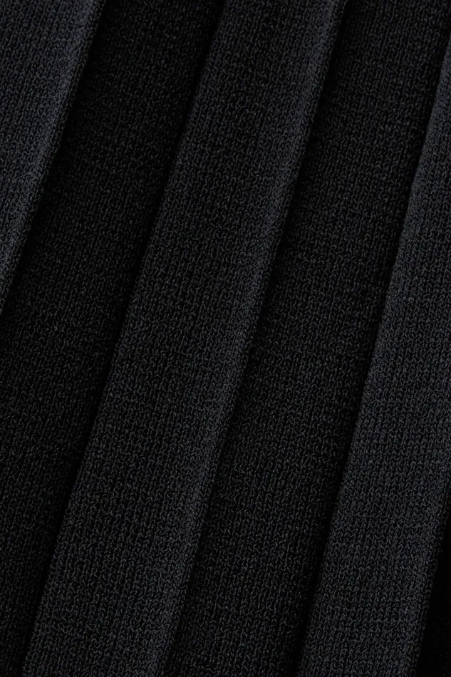 Dresses Jumpsuits Women Esprit Pleated And Sleeveless Maxi Dress With Crewneck Black