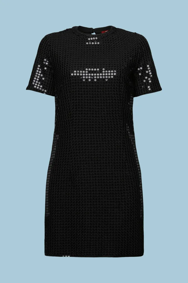 Dresses Jumpsuits Women Esprit Sequin Mini Dress Black