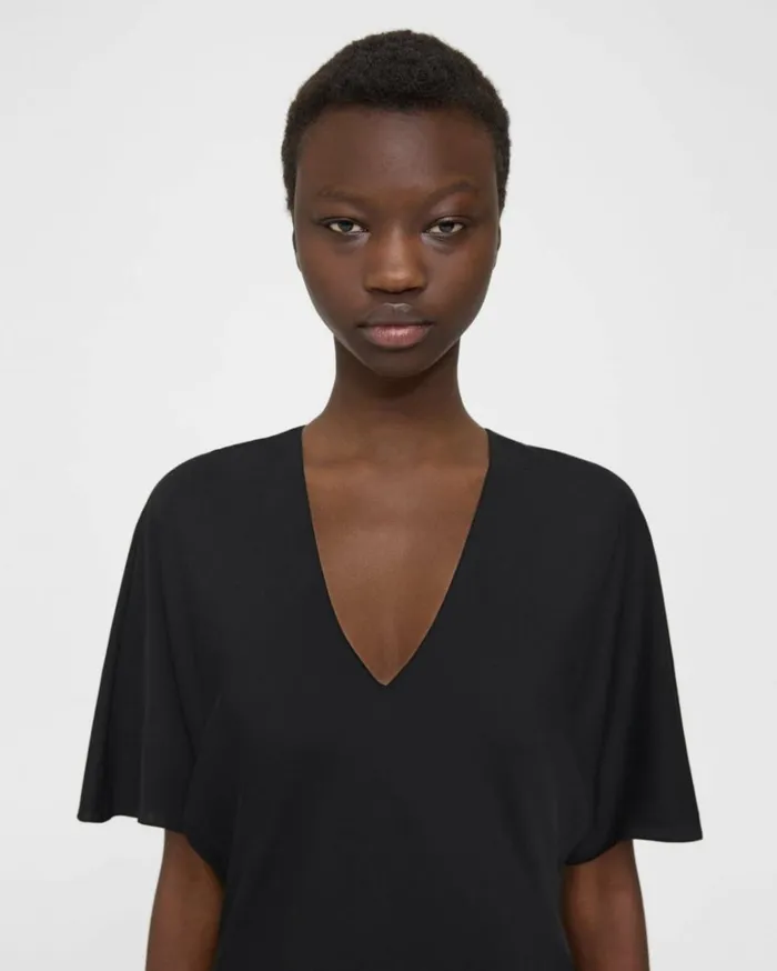 Dresses Jumpsuits Women Theory BiasCut Dress In Silk Georgette Black Dresses Jumpsuits Women Theory BiasCut Dress In Silk Georgette Black