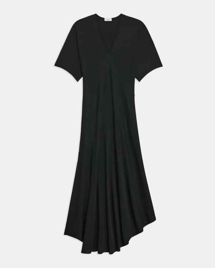 Dresses Jumpsuits Women Theory BiasCut Dress In Silk Georgette Black Dresses Jumpsuits Women Theory BiasCut Dress In Silk Georgette Black