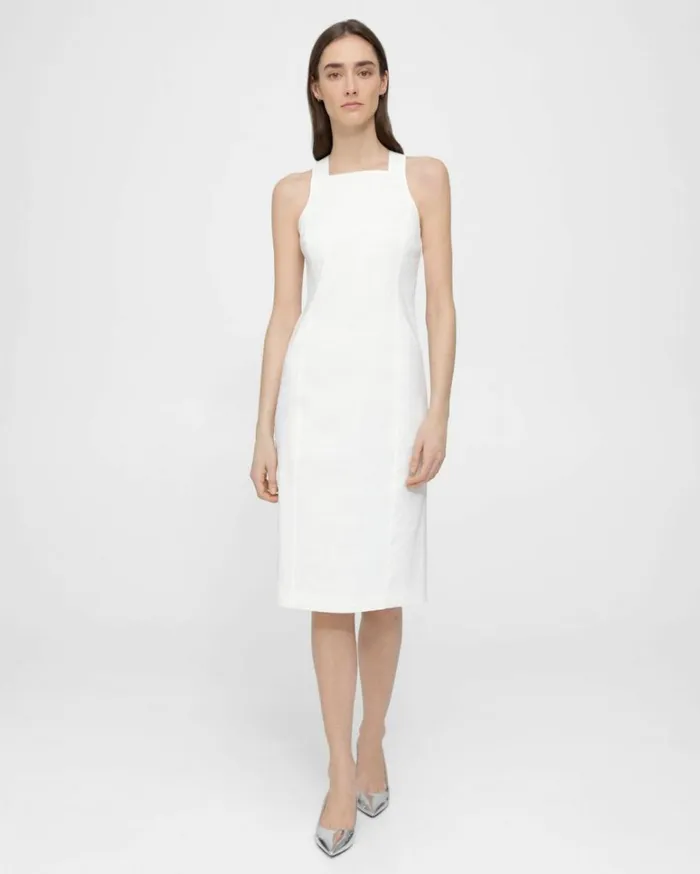 Dresses Jumpsuits Women Theory Racerback Dress In Good Linen White Dresses Jumpsuits Women Theory Racerback Dress In Good Linen White