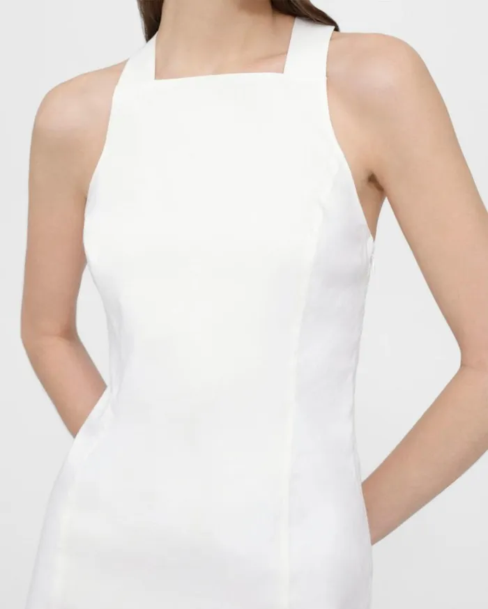 Dresses Jumpsuits Women Theory Racerback Dress In Good Linen White Dresses Jumpsuits Women Theory Racerback Dress In Good Linen White