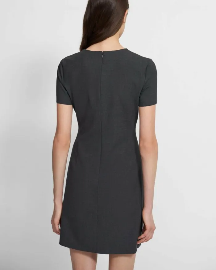 Dresses Jumpsuits Women Theory Sheath Dress In Good Wool Charcoal Melange Dresses Jumpsuits Women Theory Sheath Dress In Good Wool Charcoal Melange