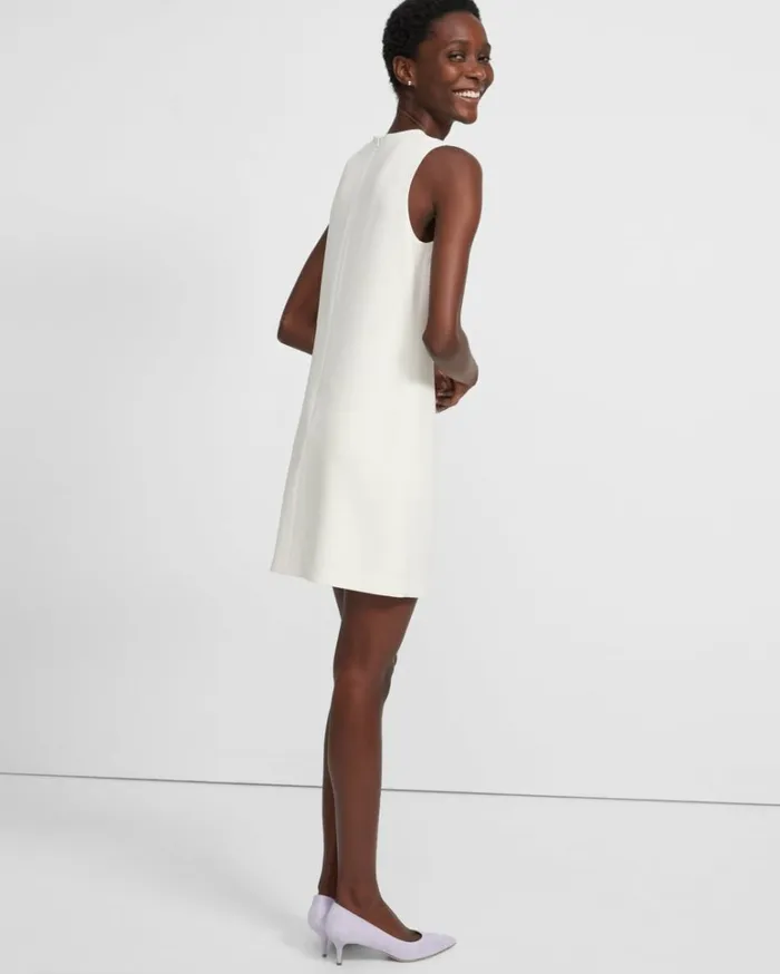 Dresses Jumpsuits Women Theory Shift Dress In Admiral Crepe Rice