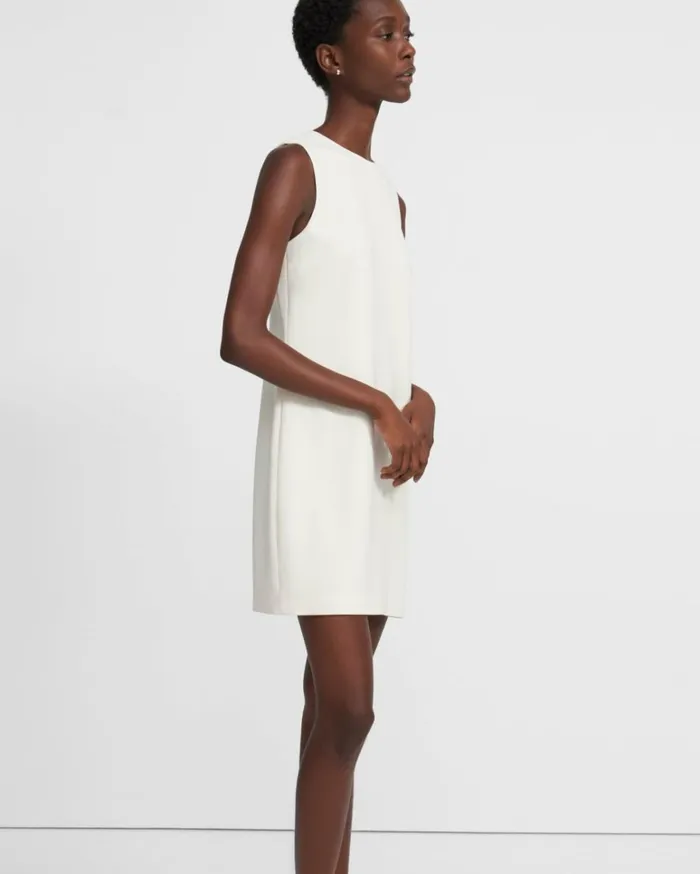 Dresses Jumpsuits Women Theory Shift Dress In Admiral Crepe Rice Dresses Jumpsuits Women Theory Shift Dress In Admiral Crepe Rice