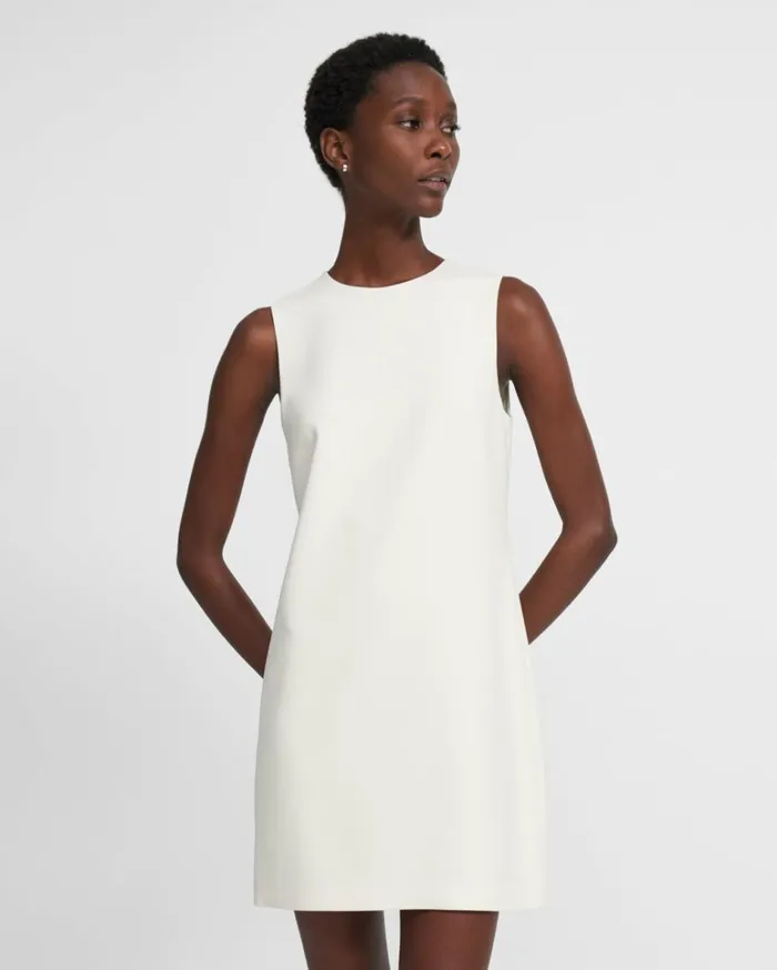 Dresses Jumpsuits Women Theory Shift Dress In Admiral Crepe Rice Dresses Jumpsuits Women Theory Shift Dress In Admiral Crepe Rice