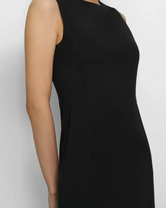 Dresses Jumpsuits Women Theory Sleeveless Fitted Dress In Good Wool Black Dresses Jumpsuits Women Theory Sleeveless Fitted Dress In Good Wool Black
