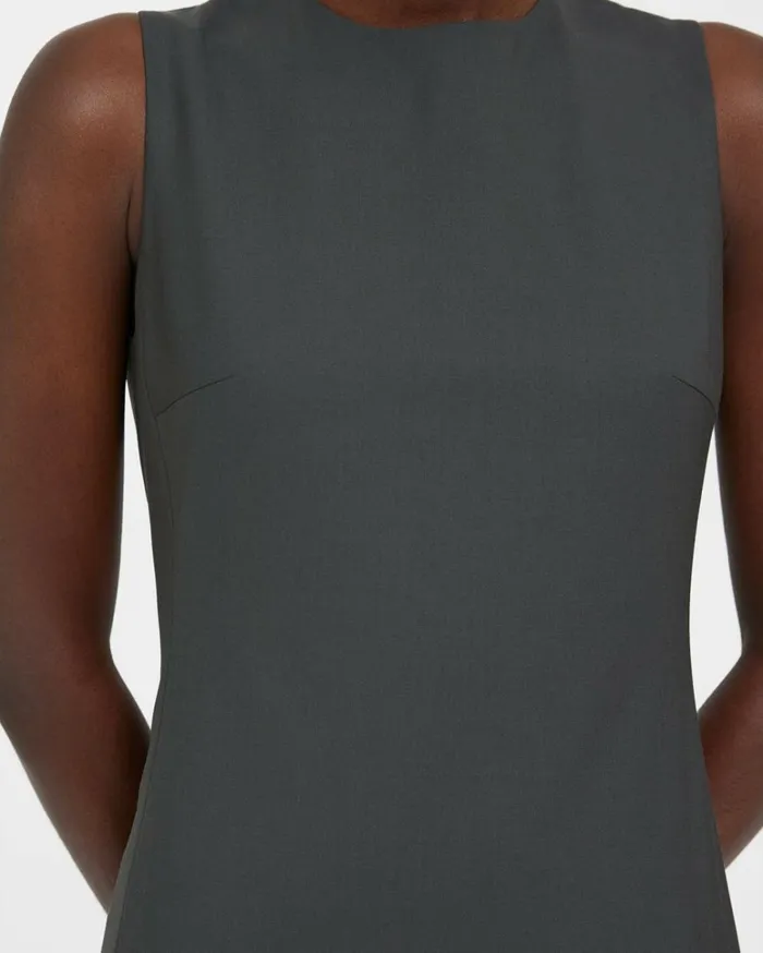 Dresses Jumpsuits Women Theory Sleeveless Fitted Dress In Good Wool Deep Green Dresses Jumpsuits Women Theory Sleeveless Fitted Dress In Good Wool Deep Green