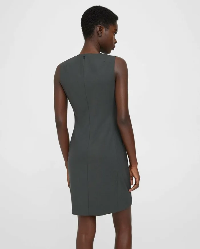 Dresses Jumpsuits Women Theory Sleeveless Fitted Dress In Good Wool Deep Green Dresses Jumpsuits Women Theory Sleeveless Fitted Dress In Good Wool Deep Green