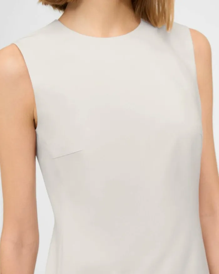 Dresses Jumpsuits Women Theory Sleeveless Fitted Dress In Good Wool Sand Dresses Jumpsuits Women Theory Sleeveless Fitted Dress In Good Wool Sand
