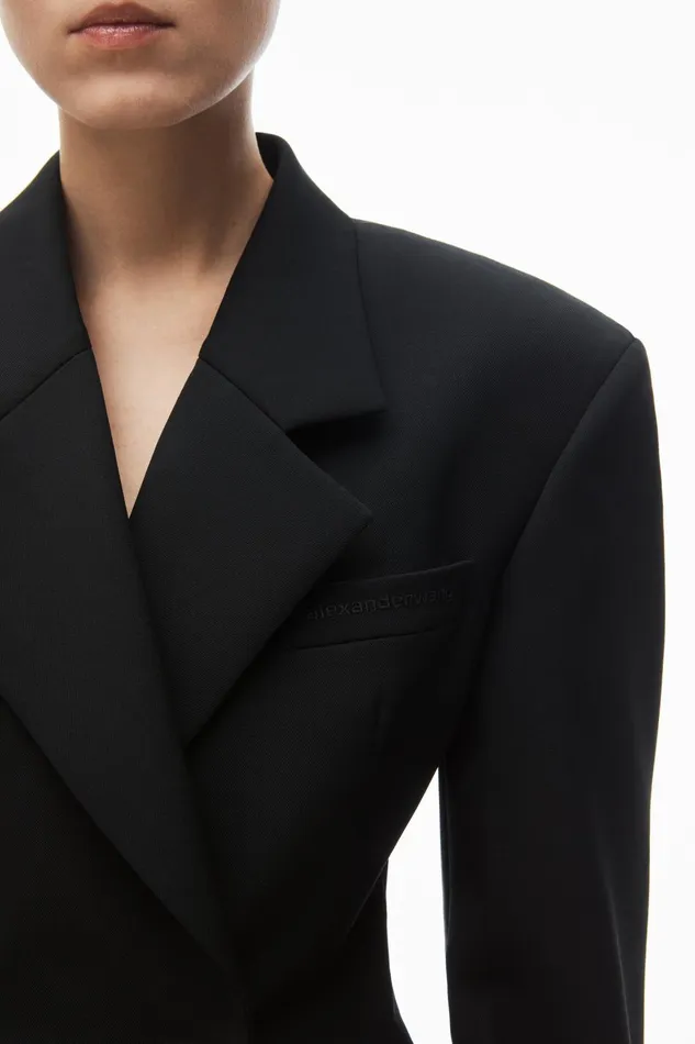 Dresses Women Alexander Wang Asymmetric Blazer Minidress In Wool Twill
