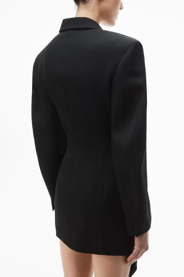 Dresses Women Alexander Wang Asymmetric Blazer Minidress In Wool Twill