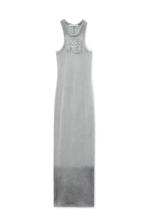 Dresses Women Alexander Wang Distressed Maxi Dress In Stretch Crepe