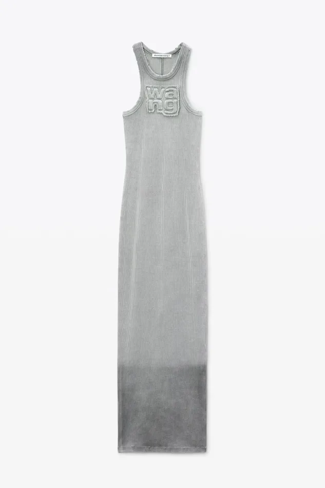 Dresses Women Alexander Wang Distressed Maxi Dress In Stretch Crepe