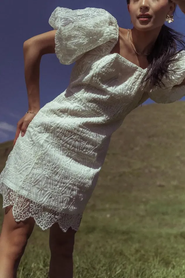 Dresses Women Bohme Maye Lace Mini Dress In White 8211 FINAL SALE White
