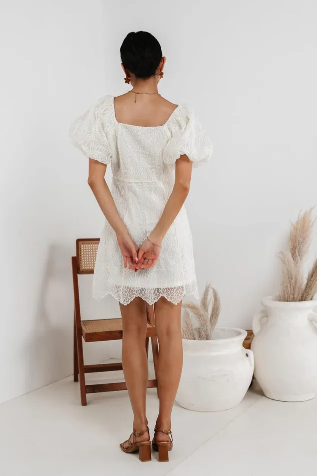 Dresses Women Bohme Maye Lace Mini Dress In White 8211 FINAL SALE White
