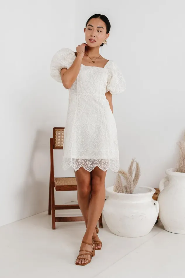 Dresses Women Bohme Maye Lace Mini Dress In White 8211 FINAL SALE White