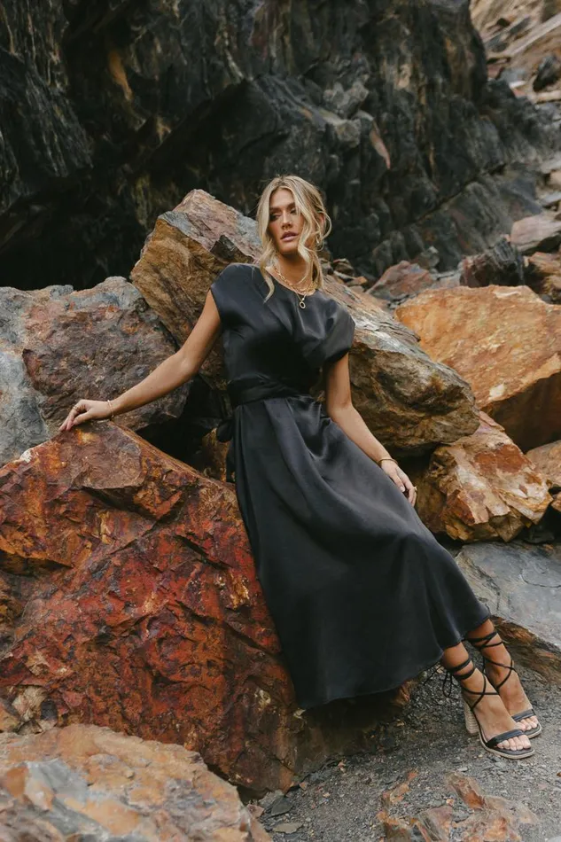 Dresses Women Bohme Rosalind Midi Dress In Black Black