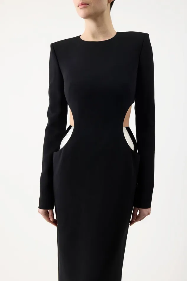 Dresses Women Gabriela Hearst Lotta Dress In Black Silk Wool Cady