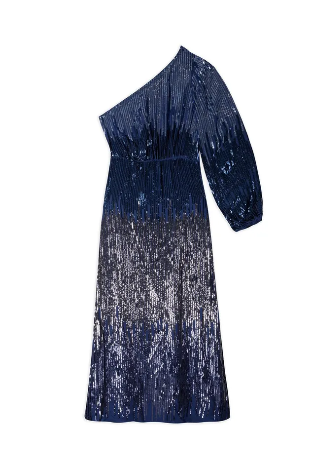 Dresses Women RIXO Bradshaw Blue Ombre Sequin Dresses Women RIXO Bradshaw Blue Ombre Sequin